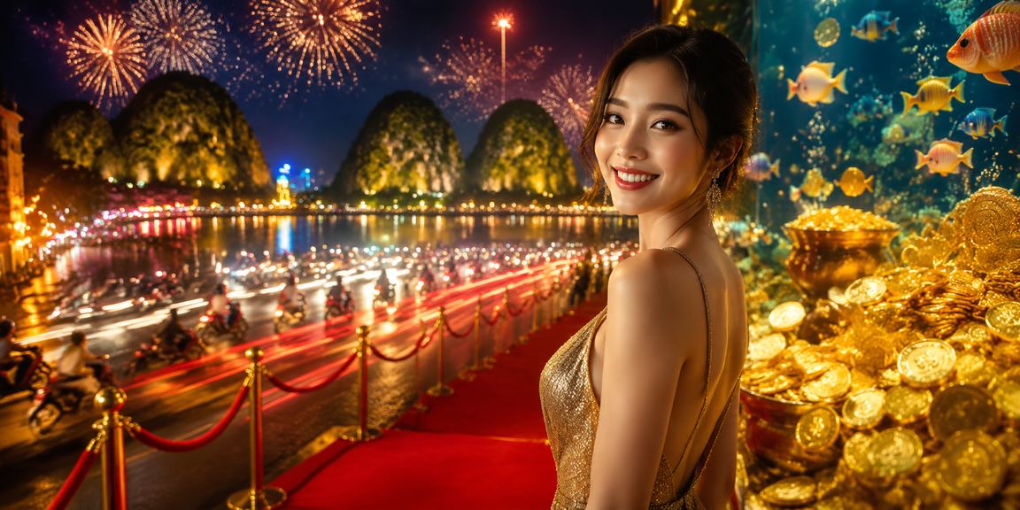 Giao diện phần thưởng VIP trên điện thoại với ánh đèn neon tại Ninh Bình